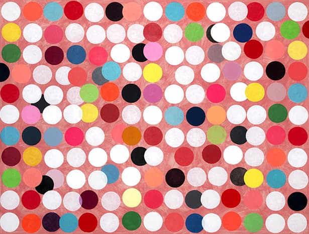 From the Series "Happiness", 2021. Mixed media on canvas, 150 x 200 cm.