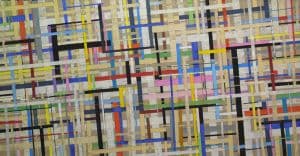 Miles Davis gewidmet, 2008, mixed media, décollage, 181 × 348 cm